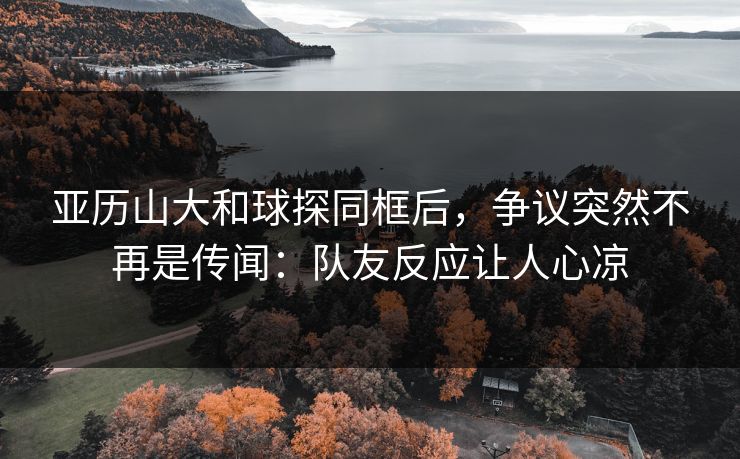 亚历山大和球探同框后，争议突然不再是传闻：队友反应让人心凉