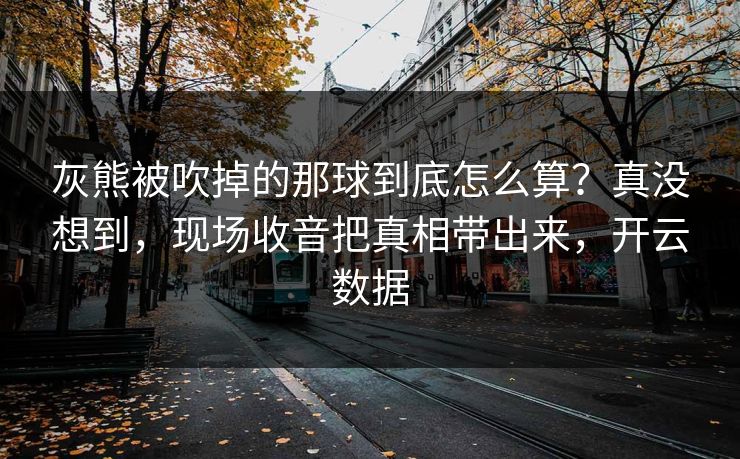 灰熊被吹掉的那球到底怎么算？真没想到，现场收音把真相带出来，开云数据